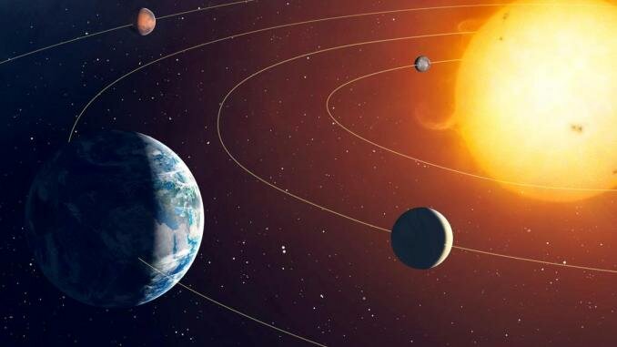 earth orbiting the sun